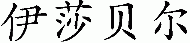 Chinese name for Isabelle