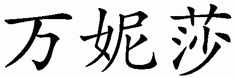 Chinese name for Vanesa