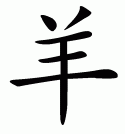 Chinese symbol for sheep