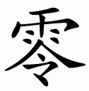 Chinese symbol for zero